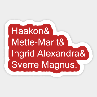 Norwegian Royal Family Sticker